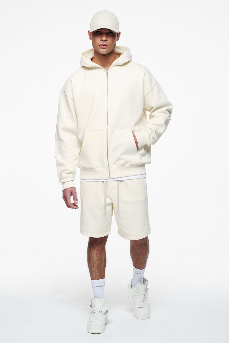 Pegador Logo Oversized Sweat Jacket Vintage Washed Unbleached Gum Hotsell