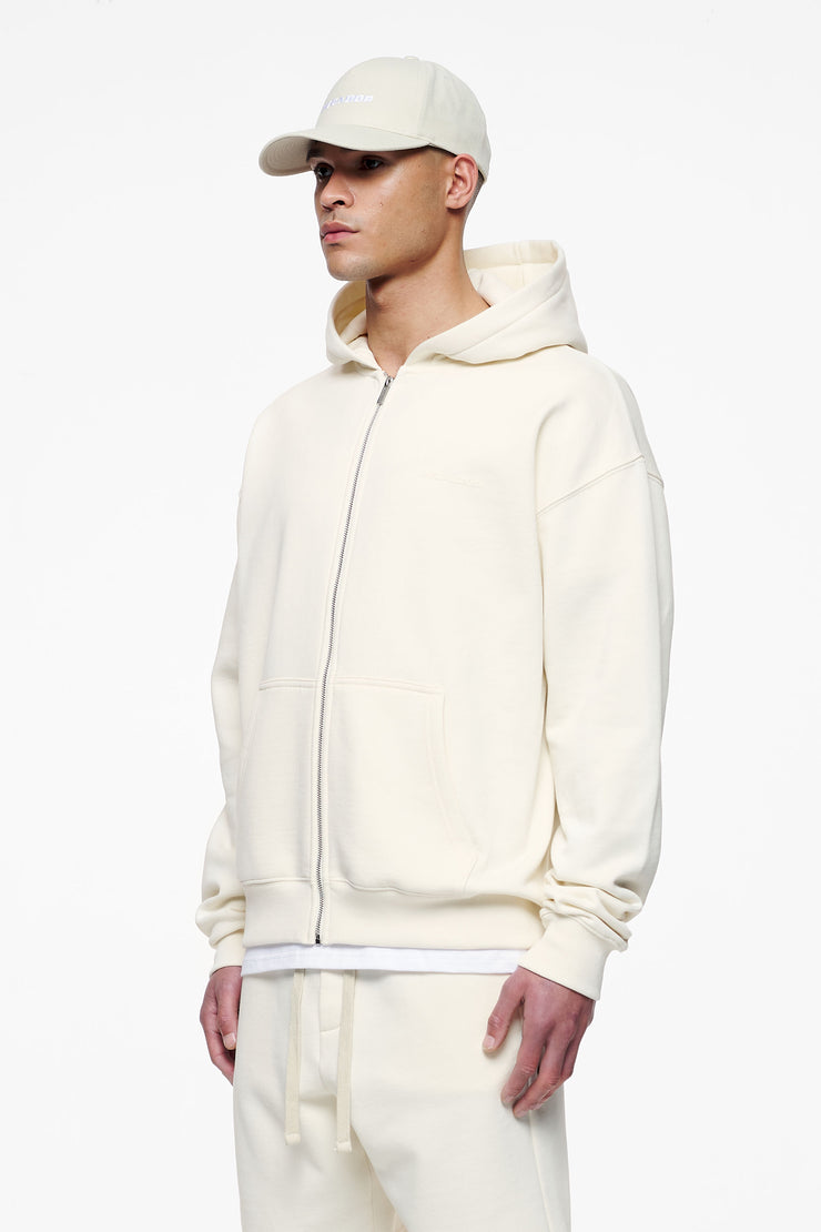 Pegador Logo Oversized Sweat Jacket Vintage Washed Unbleached Gum Hotsell