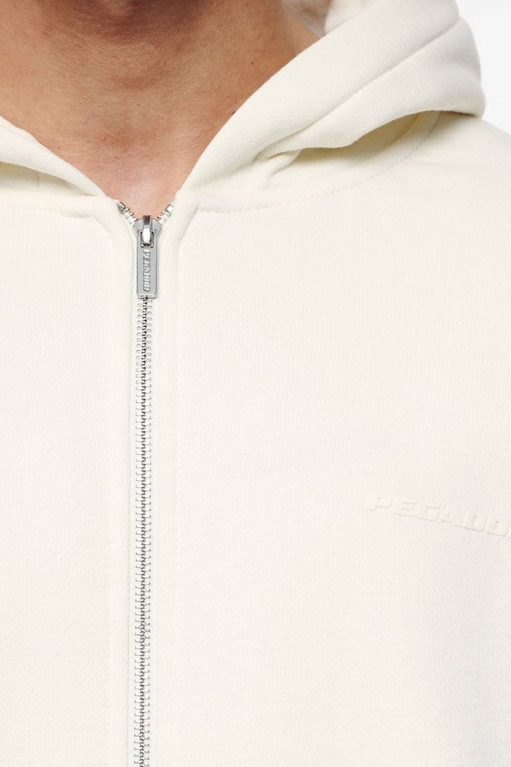 Pegador Logo Oversized Sweat Jacket Vintage Washed Unbleached Gum Hotsell