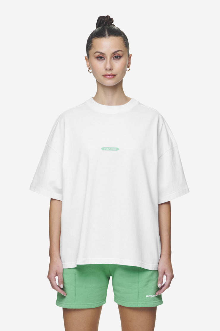 Pegador Tia Heavy Oversized Tee White Meist gekauft