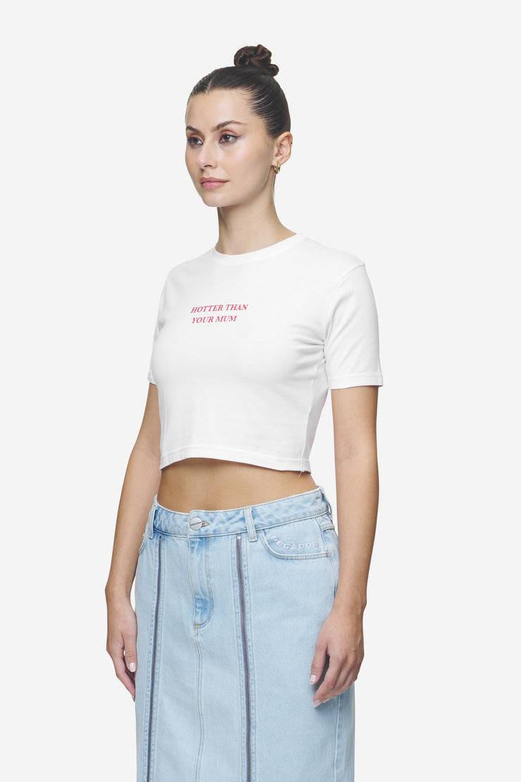 Pegador Reyna Cropped Baby Tee White Blitzverkäufe