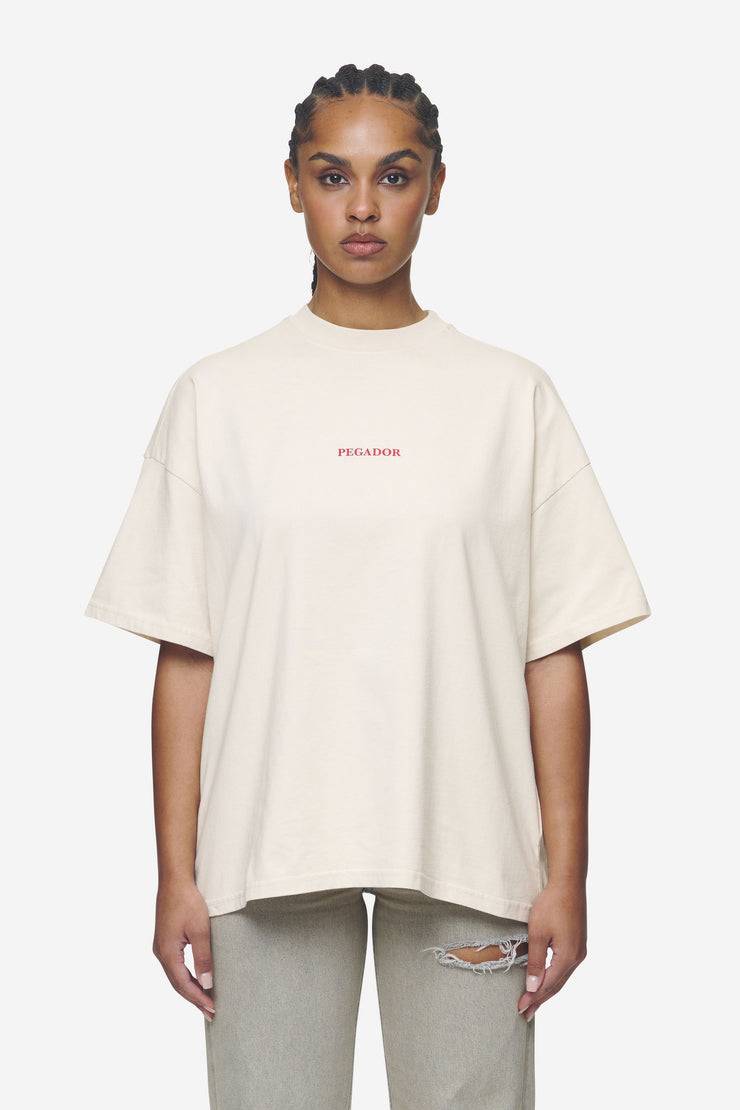 Pegador Reyna Heavy Oversized Tee Washed Coast Sand Kostenloser Versand