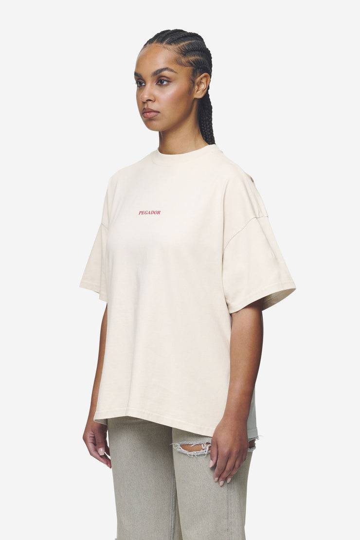 Pegador Reyna Heavy Oversized Tee Washed Coast Sand Kostenloser Versand