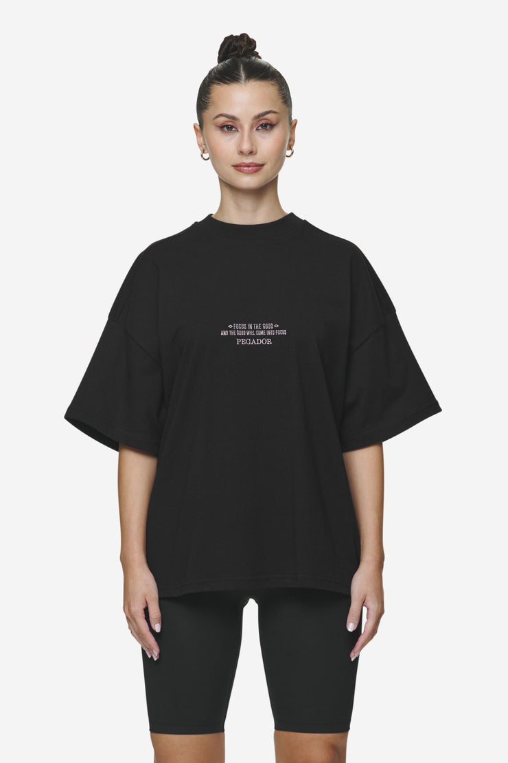 Pegador Naia Heavy Oversized Tee Black Limitierter Zeitrabatt