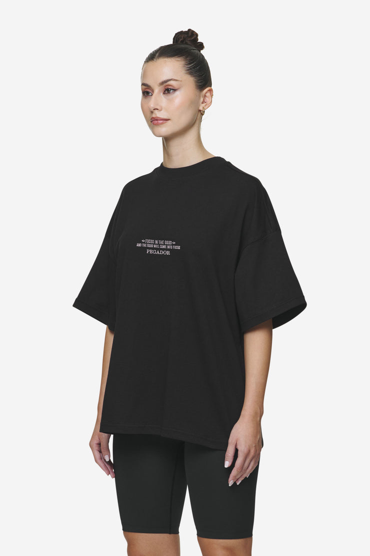 Pegador Naia Heavy Oversized Tee Black Limitierter Zeitrabatt