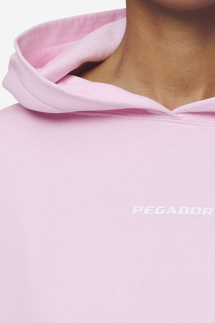 Pegador Luna Logo Oversized Cropped Hoodie Washed Bubblegum White Online Shopping