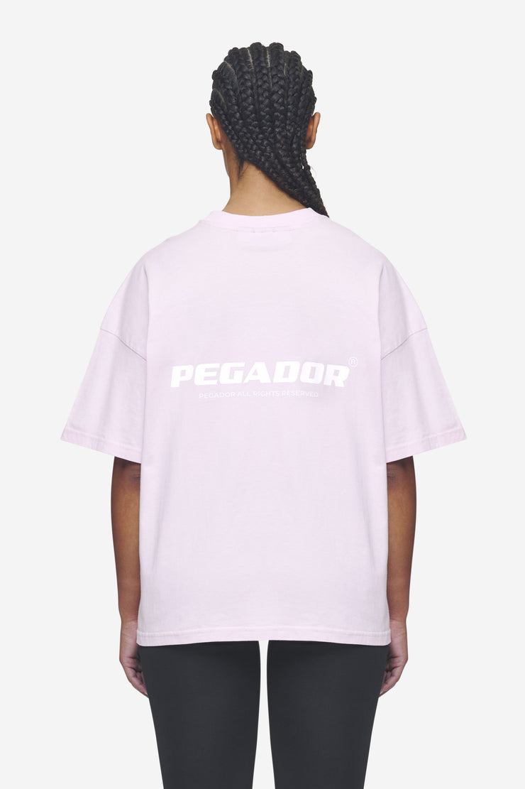 Pegador Arendal Logo Heavy Oversized Tee Washed Bubblegum White Exklusivangebot