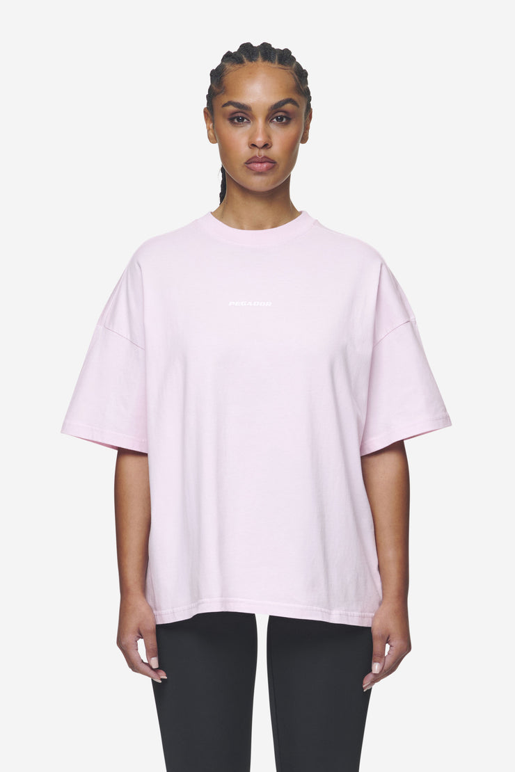 Pegador Arendal Logo Heavy Oversized Tee Washed Bubblegum White Exklusivangebot