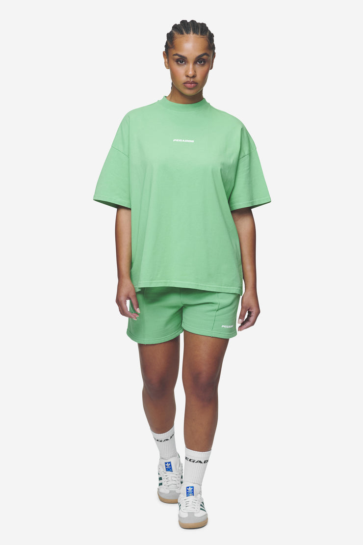 Pegador Sully High Waisted Shorts Washed Peppermint Green White Gum Cyber Monday