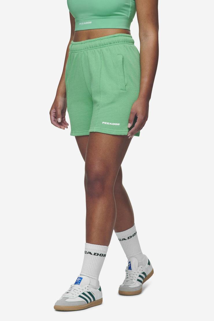 Pegador Sully High Waisted Shorts Washed Peppermint Green White Gum Cyber Monday