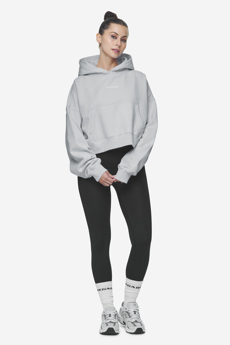 Pegador Salita Oversized Cropped Hoodie Washed Sky Grey White Gum Lagerräumung