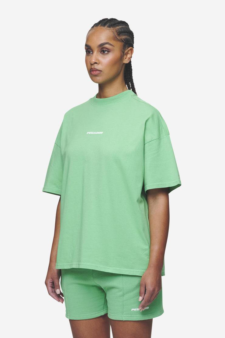Pegador Bracy Heavy Oversized Tee Washed Peppermint Green White Gum Online Outlet