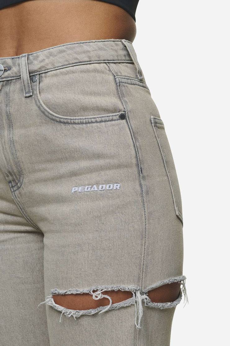 Pegador Romani Destroyed High Waist Jeans Washed Coast Sand Letzter Tag