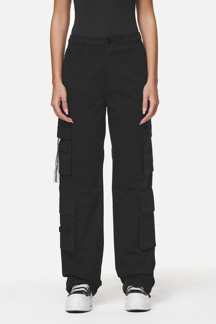 Pegador Tanami Wide Cargo Pants Black Begrenzt auf 3 Tage