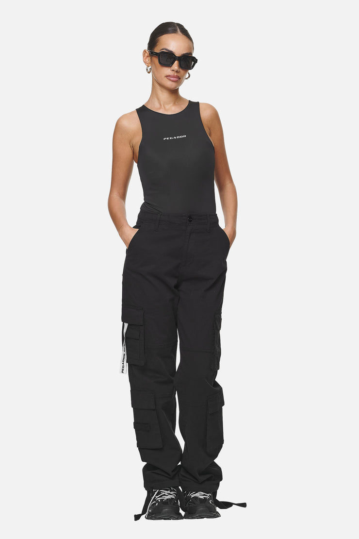 Pegador Tanami Wide Cargo Pants Black Begrenzt auf 3 Tage