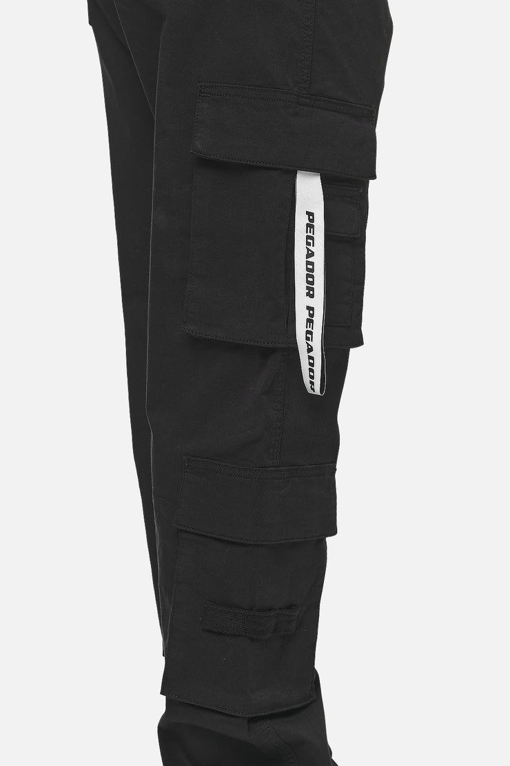 Pegador Tanami Wide Cargo Pants Black Begrenzt auf 3 Tage