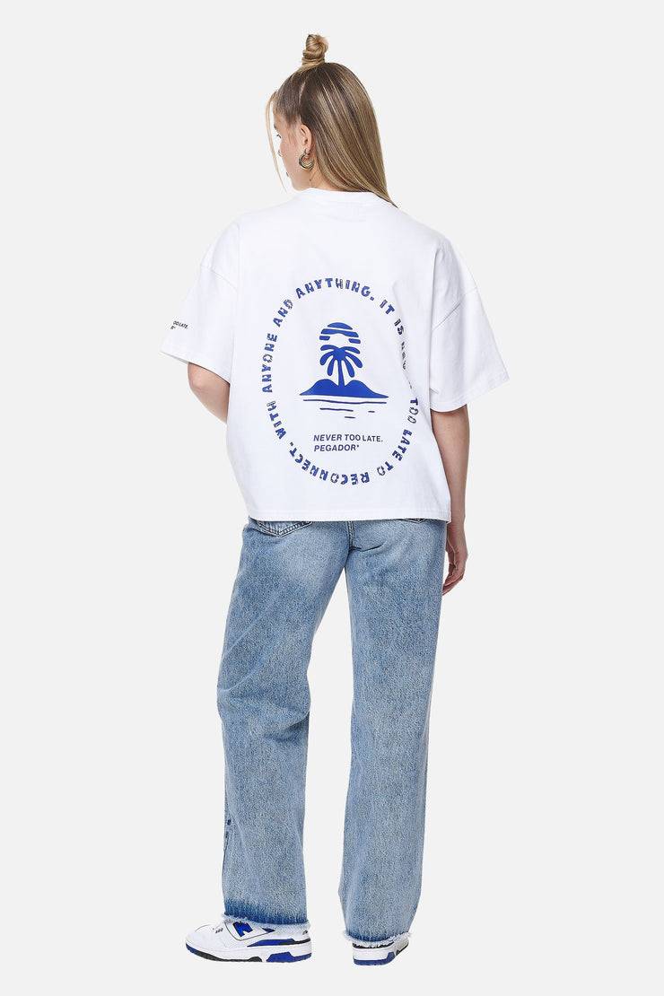 Pegador Palmyra Heavy Oversized Tee White Speichern exportieren
