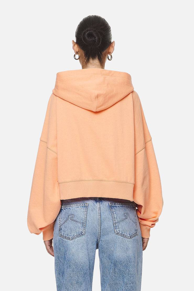 Pegador Marla Cropped Zip Hoodie Washed Apricot White Gum zollfrei