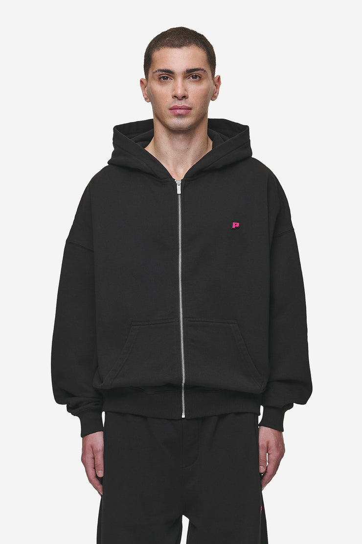 Pegador Leono Boxy Sweat Jacket Washed Black Virtual Pink Gum Angebote
