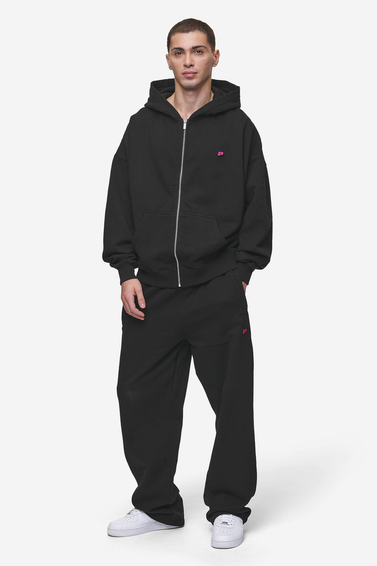 Pegador Leono Boxy Sweat Jacket Washed Black Virtual Pink Gum Angebote