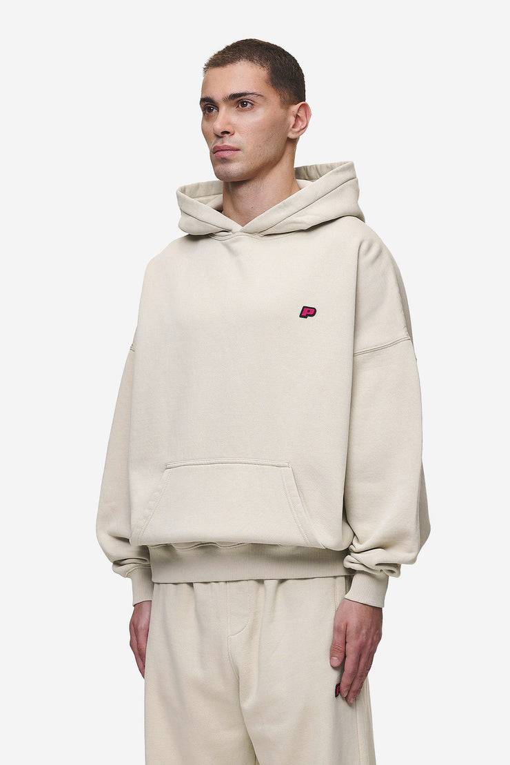 Pegador Leono Boxy Hoodie Washed Light Beige Virtual Pink Gum Hotsell