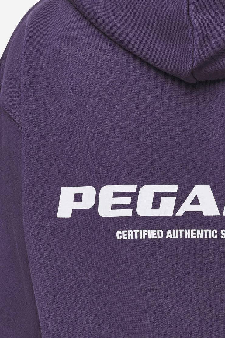 Pegador Colne Logo Oversized Sweat Jacket Washed Deep Purple White Günstiger Verkauf