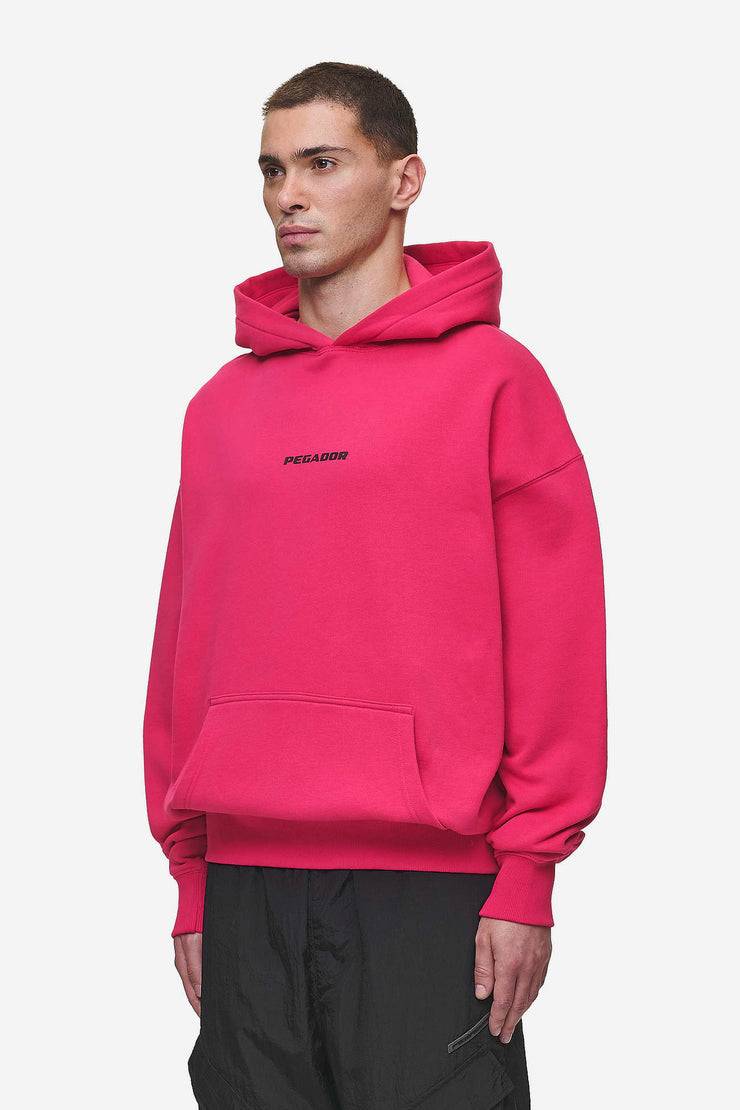 Pegador Colne Logo Oversized Hoodie Washed Virtual Pink Black Meist gekauft