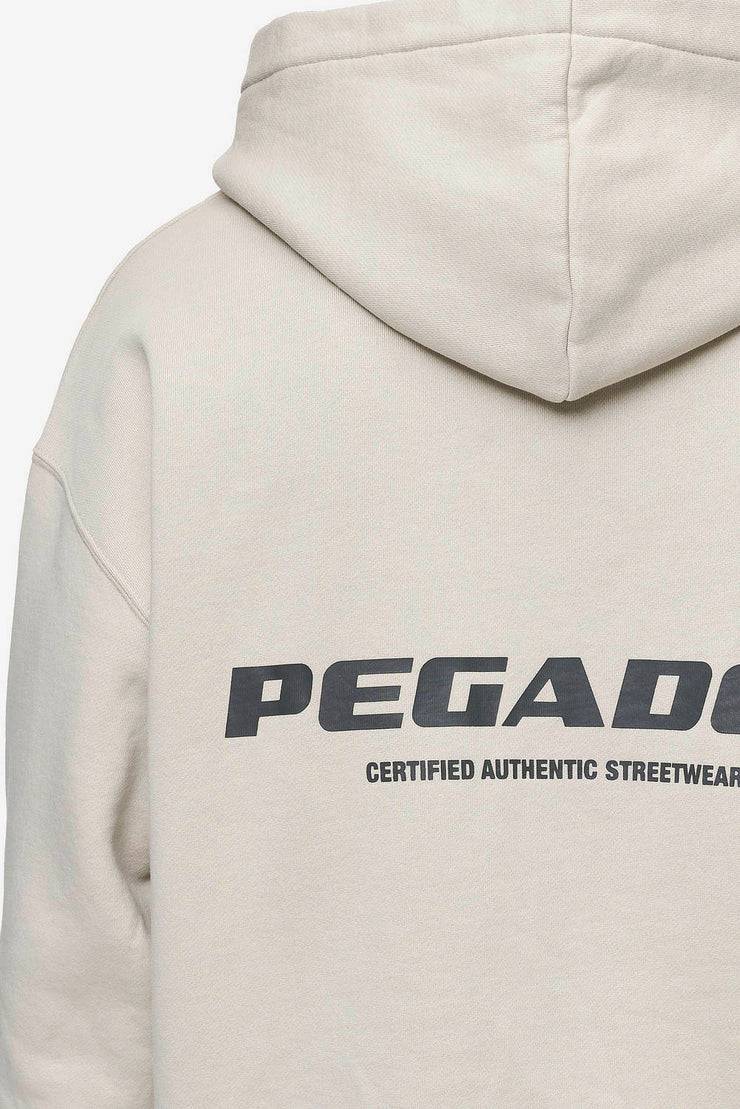 Pegador Colne Logo Oversized Hoodie Washed Light Beige Anthracite Blitzverkäufe