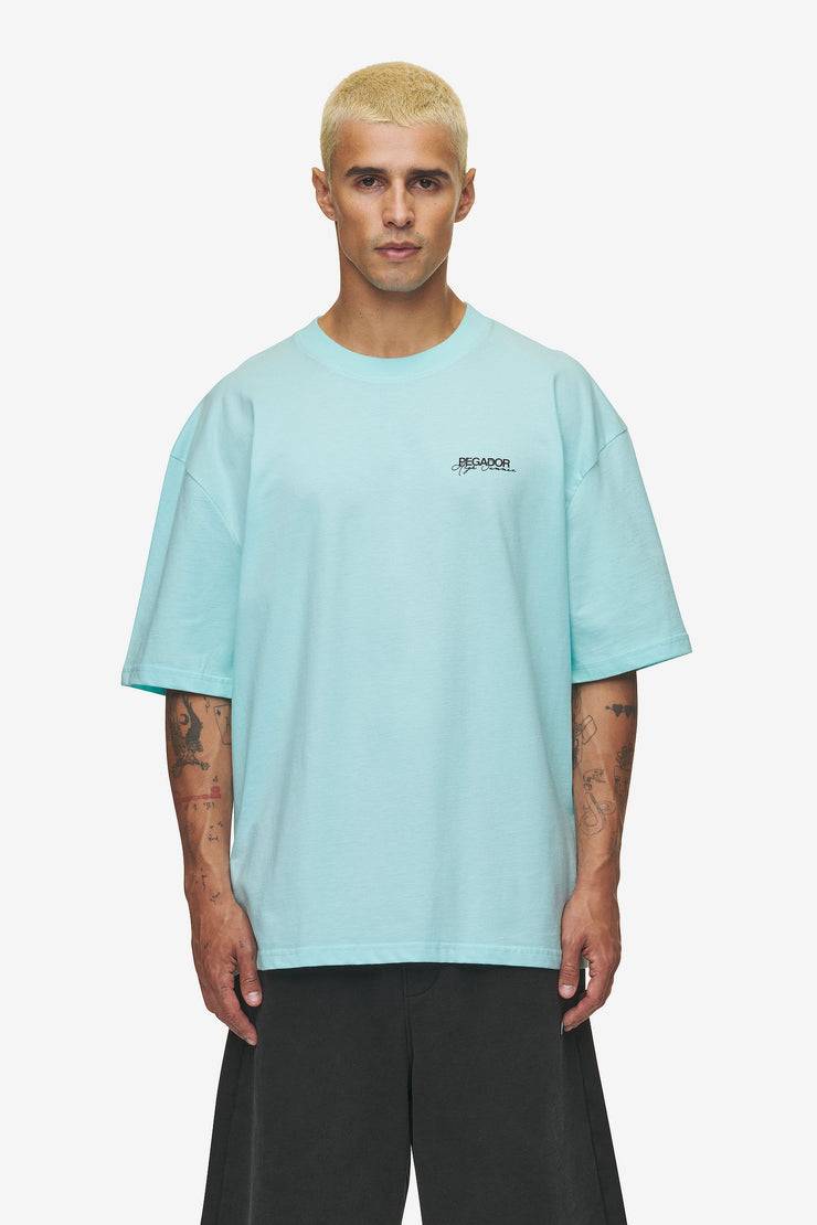 Pegador Patino Oversized Tee Washed Sky Blue Heißer Verkauf