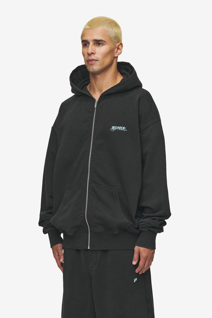 Pegador Patino Oversized Sweat Jacket Vintage Black Top Angebot