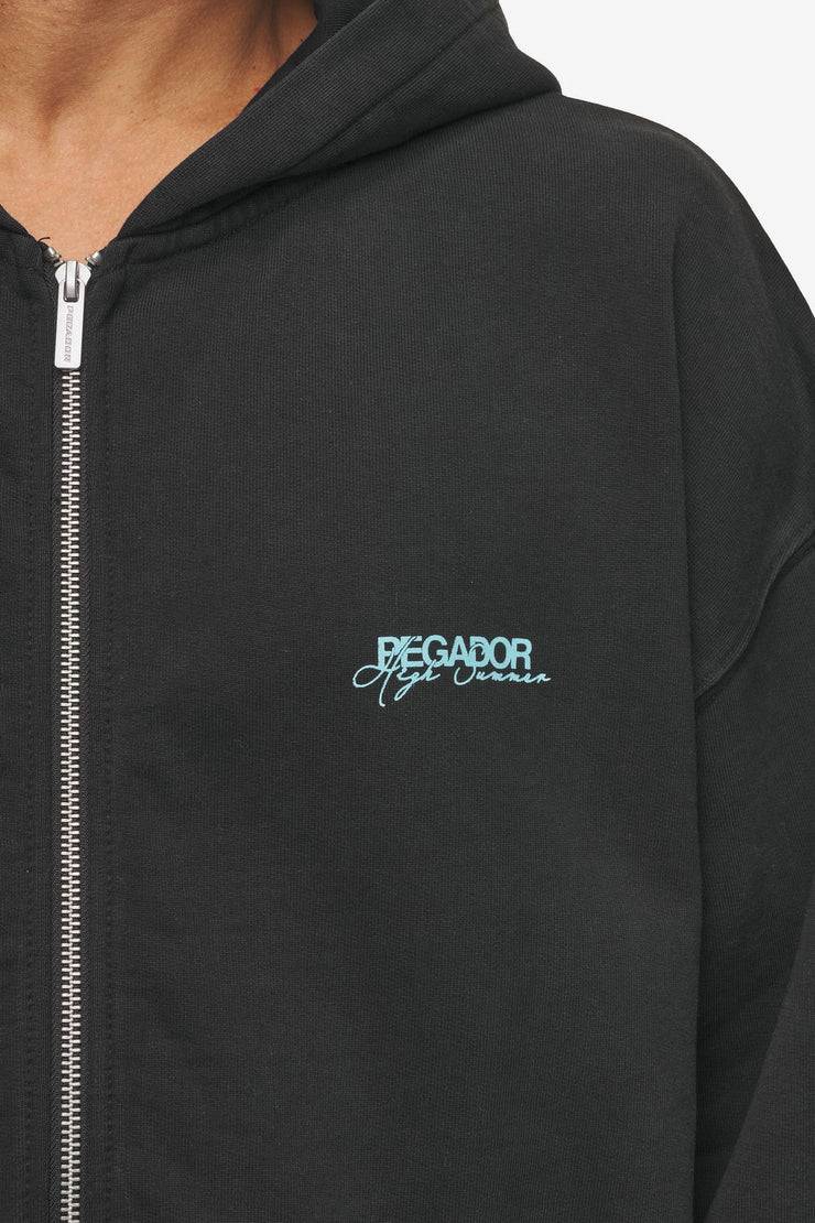 Pegador Patino Oversized Sweat Jacket Vintage Black Top Angebot