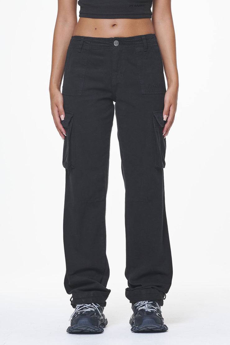 Pegador Arlia Wide Cargo Pants Black Saisonale Angebote