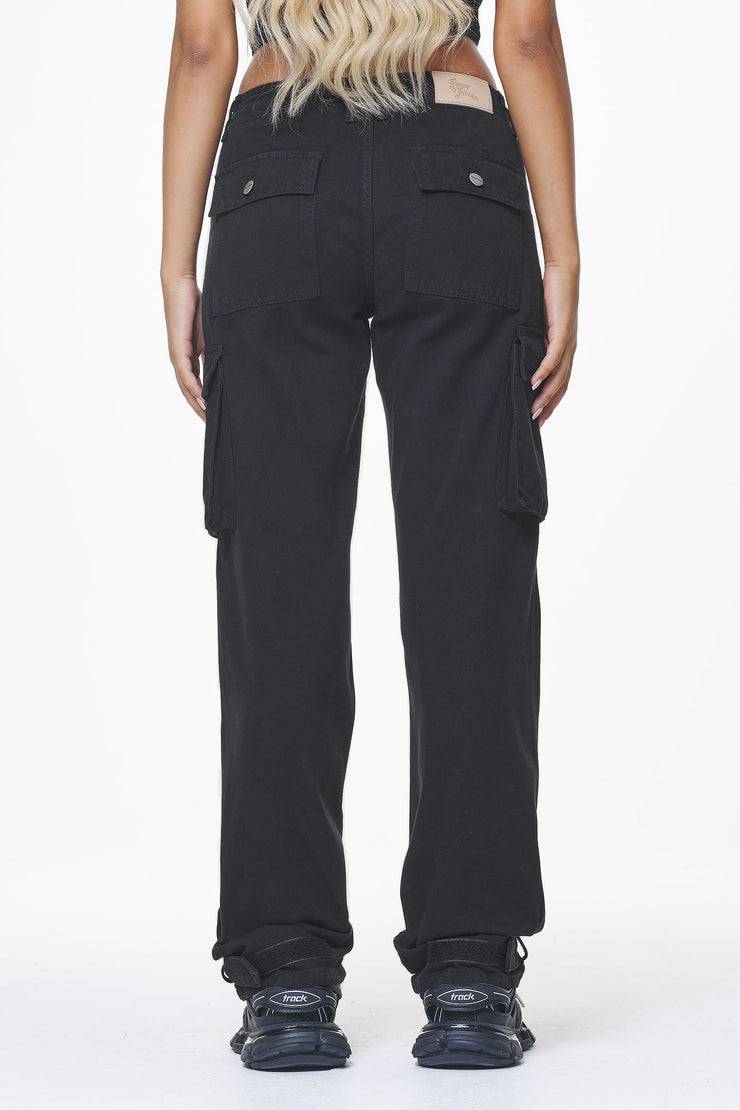Pegador Arlia Wide Cargo Pants Black Saisonale Angebote