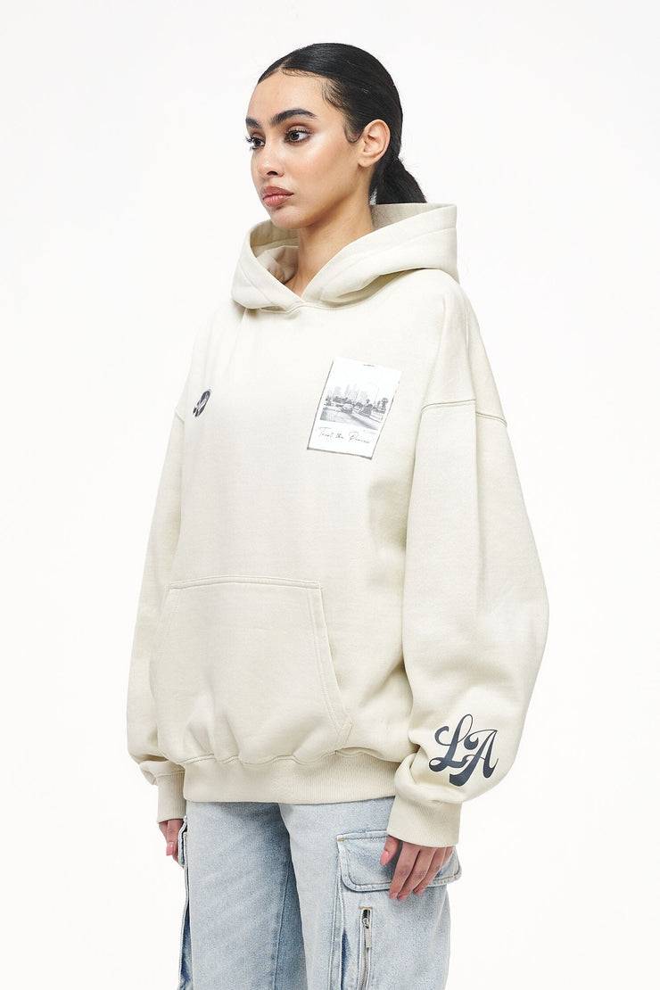 Pegador L.A. Oversized Hoodie Vintage Washed Angels Cream Letzte 2 Tage