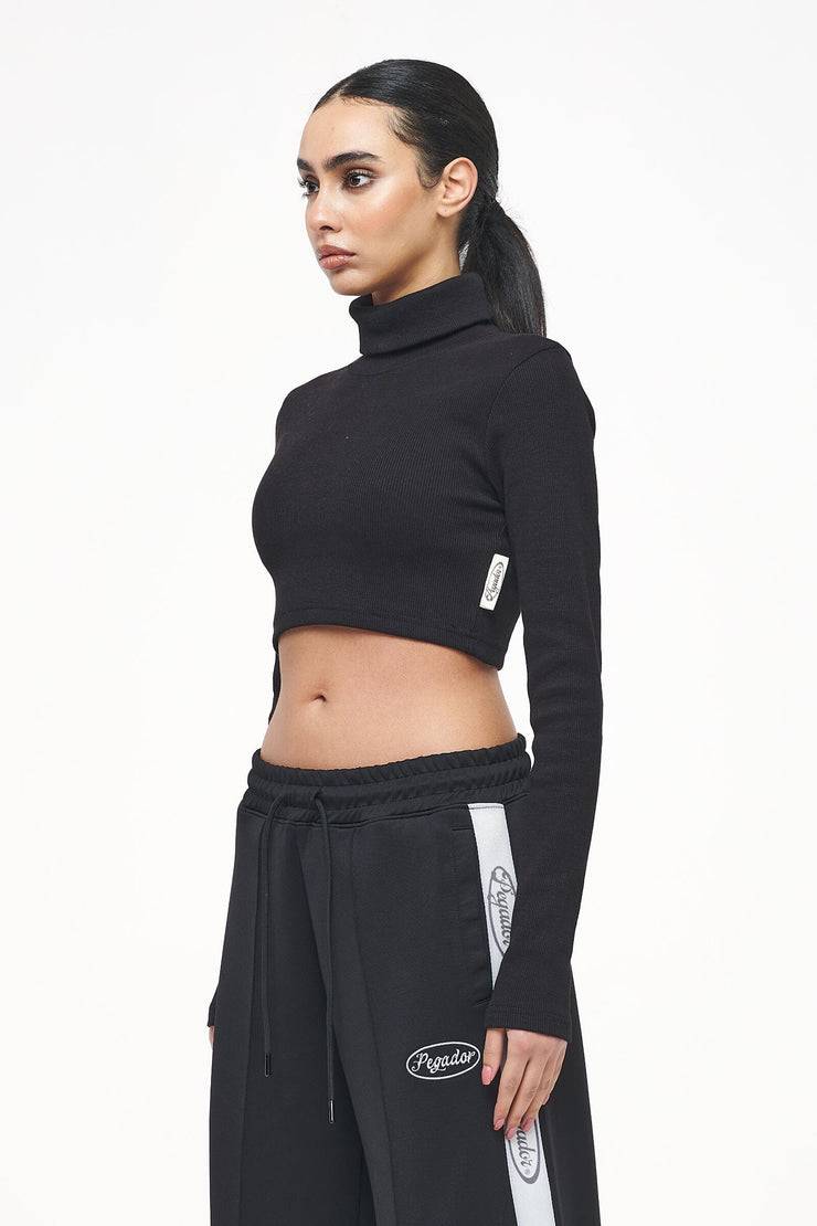 Pegador Zito Rib Cropped Turtleneck Longsleeve Black Letzter Tag