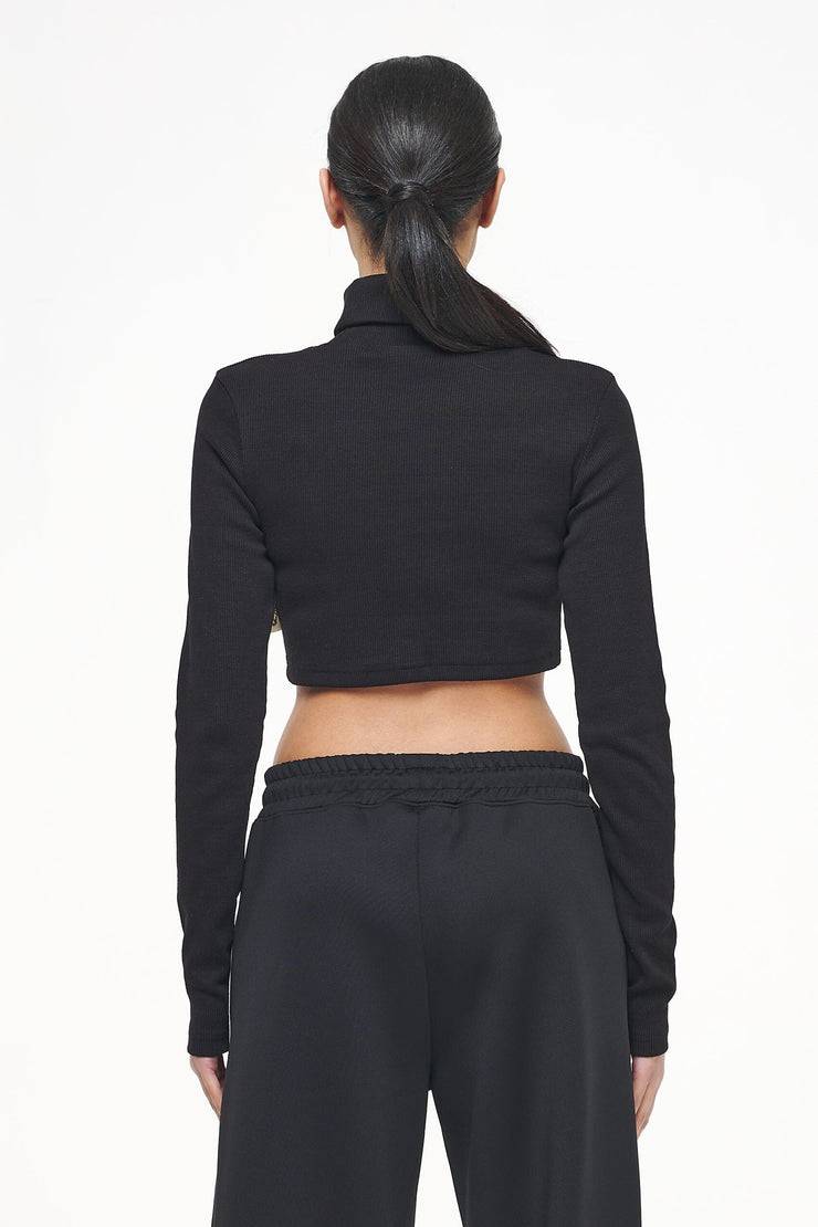 Pegador Zito Rib Cropped Turtleneck Longsleeve Black Letzter Tag