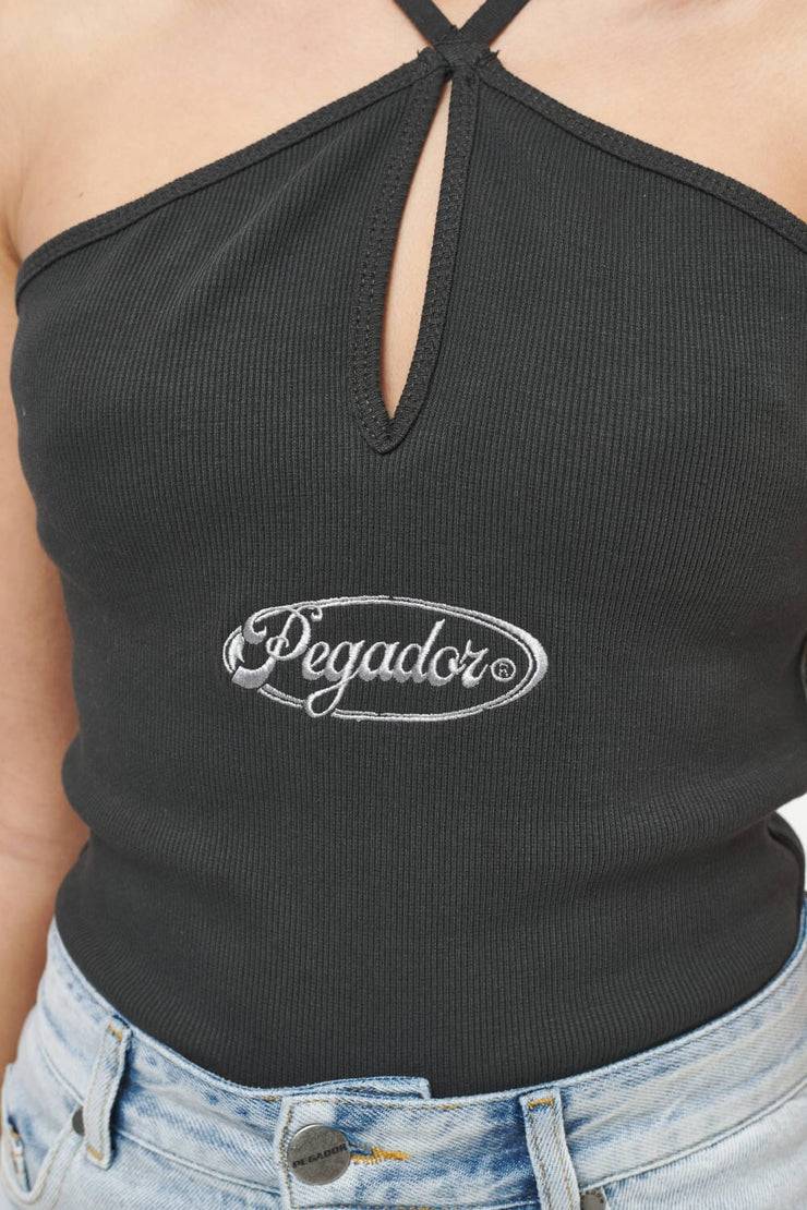Pegador Santos Rib Neckholder Bodysuit Vintage Washed Iron Grey Zeitbegrenzte Promotion