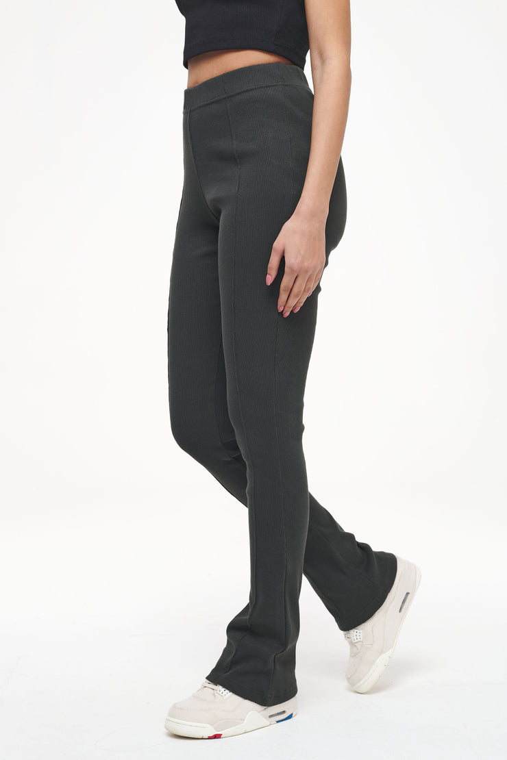 Pegador Elida Rib Hip Strap Flared Leggings Vintage Washed Iron Grey Bis zu 60% Rabatt