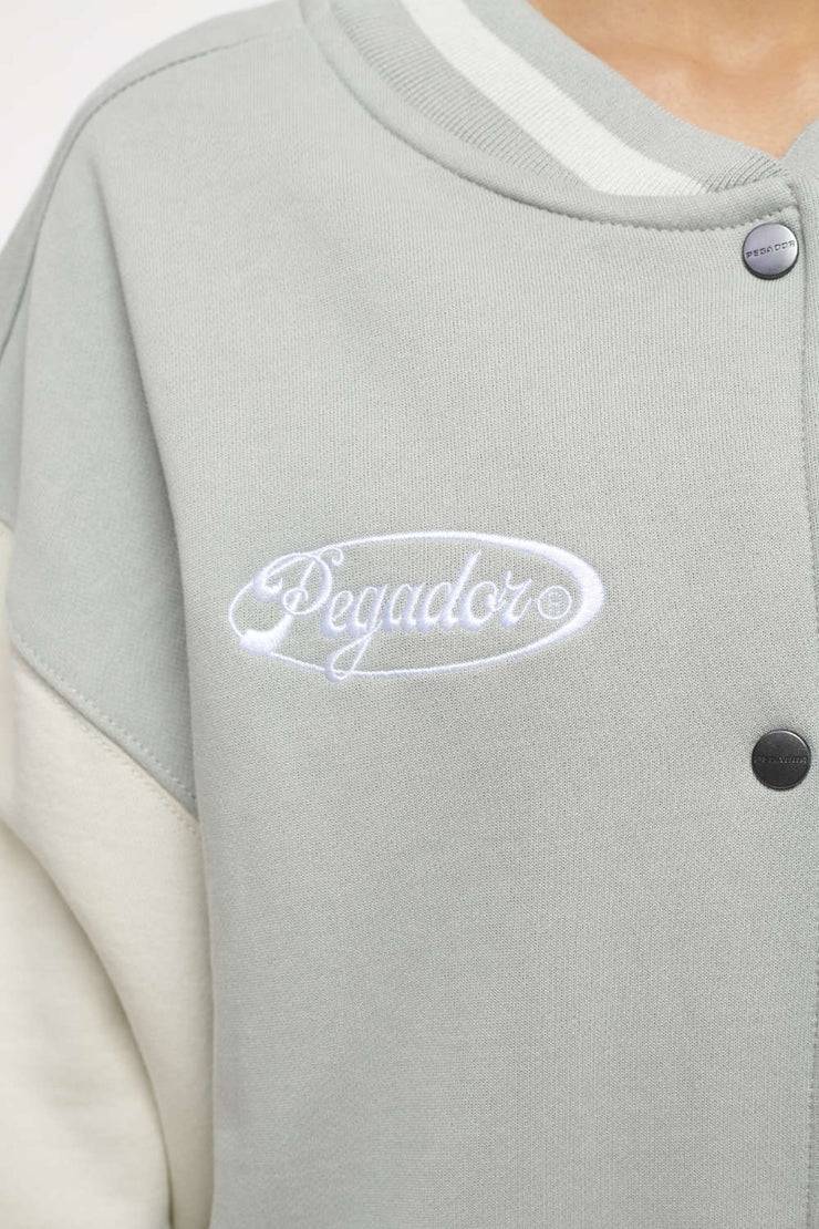 Pegador Dale Oversized Varsity Jacket Vintage Washed Quiet Gray Angels Cream Bis zu 65% Rabatt