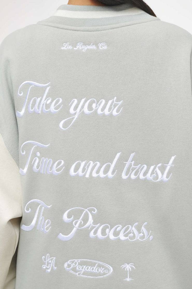 Pegador Dale Oversized Varsity Jacket Vintage Washed Quiet Gray Angels Cream Bis zu 65% Rabatt