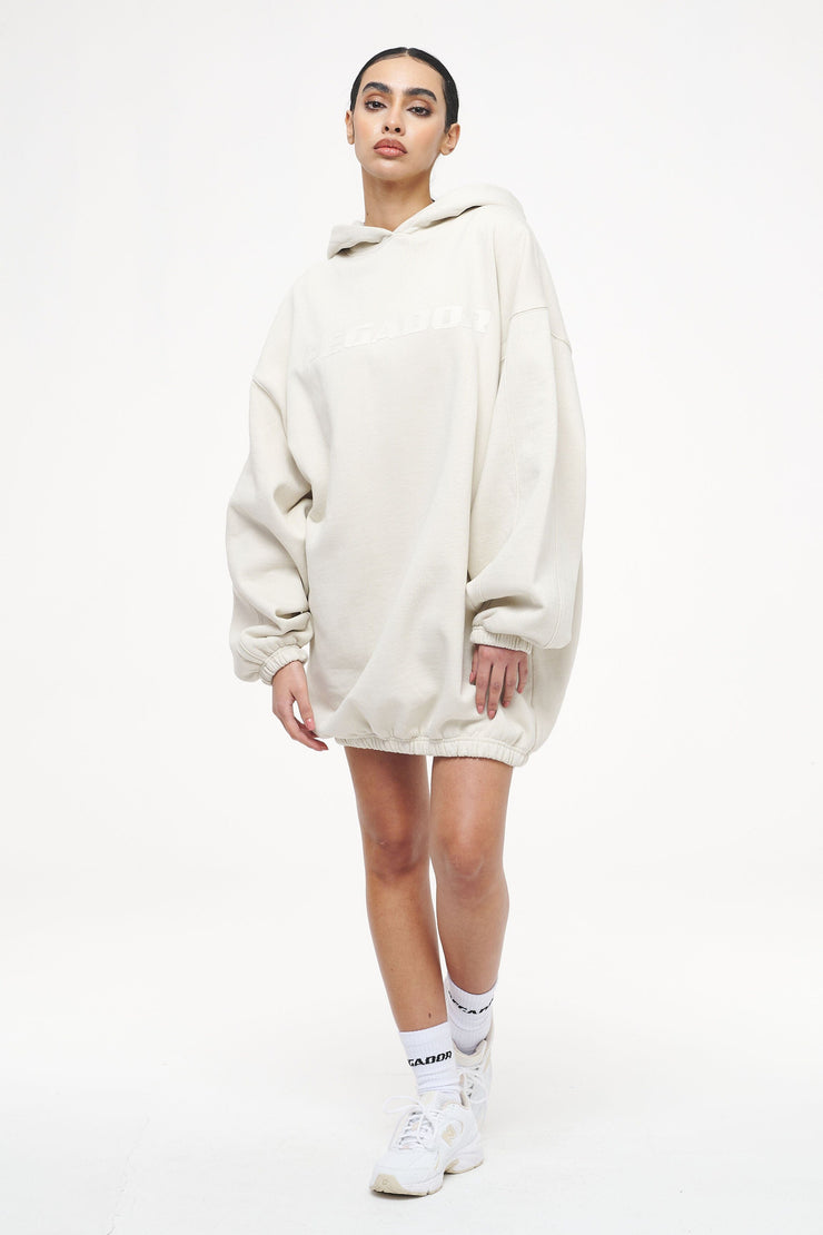 Pegador Lulea Oversized Hoodie Dress Vintage Washed Angels Cream Clearance-Verkauf