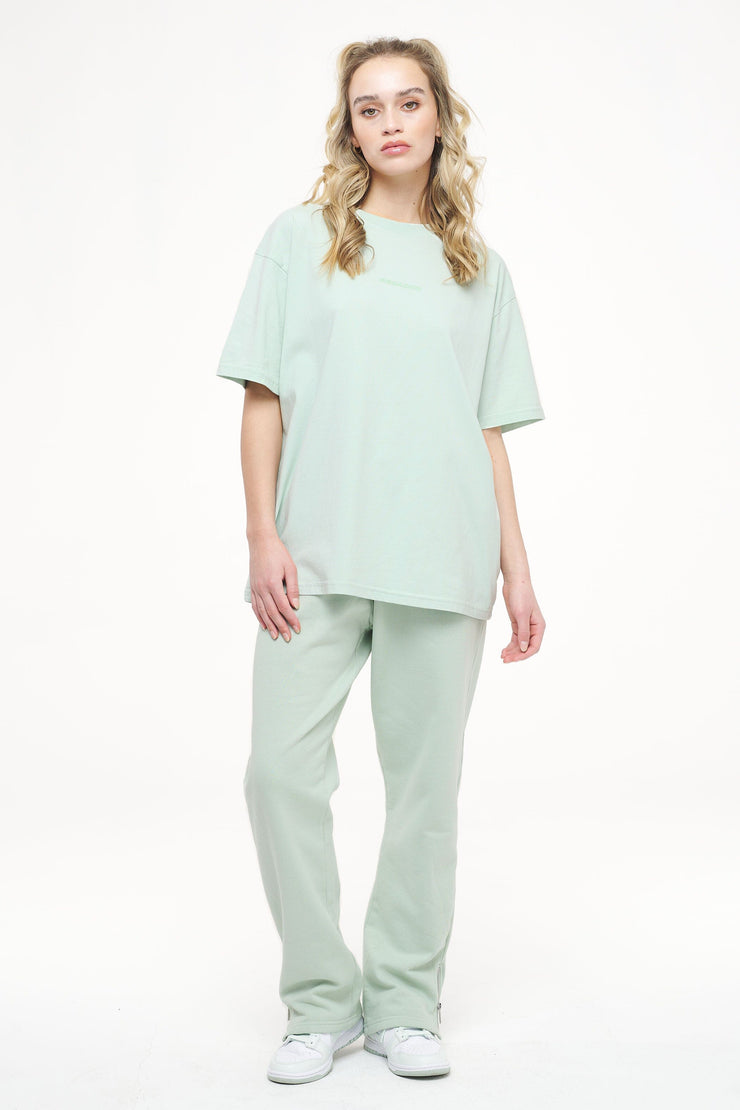 Pegador Beverly Logo Oversized Tee Vintage Washed Milky Green Gum Fabrikladen