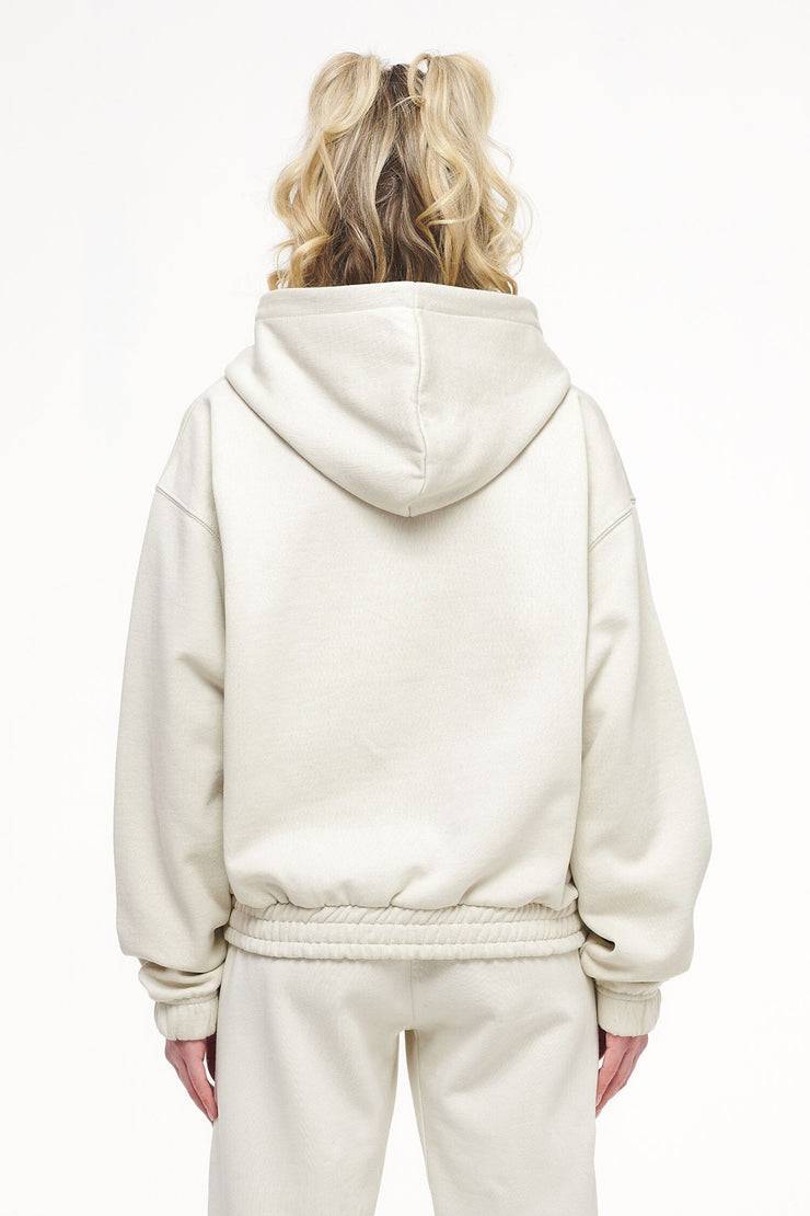 Pegador Valinda Cropped Zip Hoodie Vintage Washed Angels Cream Gum Begrenzt auf 3 Tage