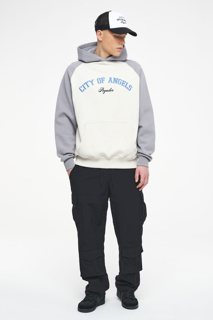 Pegador Keefer Raglan Hoodie Vintage Washed Angels Cream Dusk Grey 50% Rabatt für begrenzte Zeit