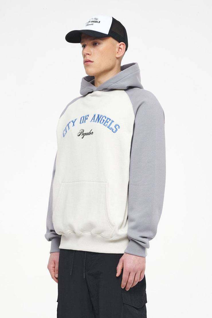 Pegador Keefer Raglan Hoodie Vintage Washed Angels Cream Dusk Grey 50% Rabatt für begrenzte Zeit