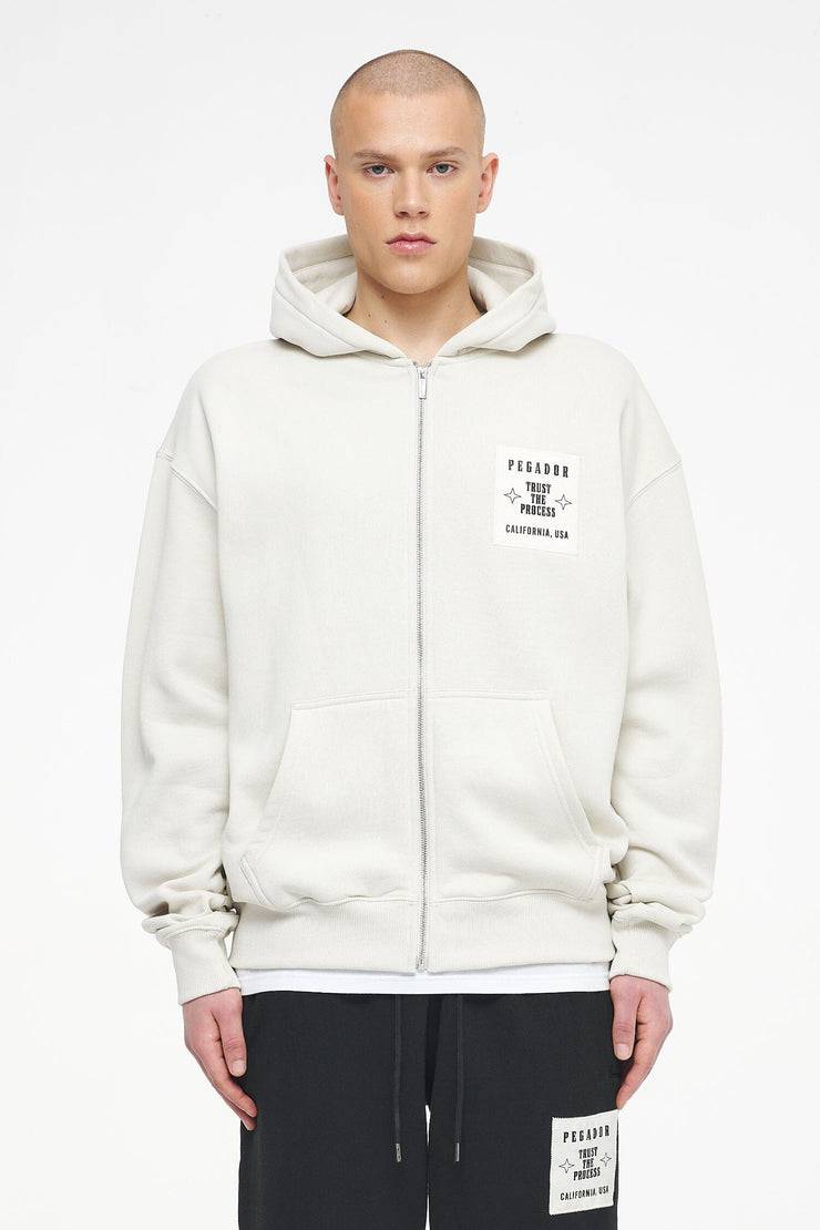 Pegador Salal Oversized Sweat Jacket Vintage Washed Angels Cream Online