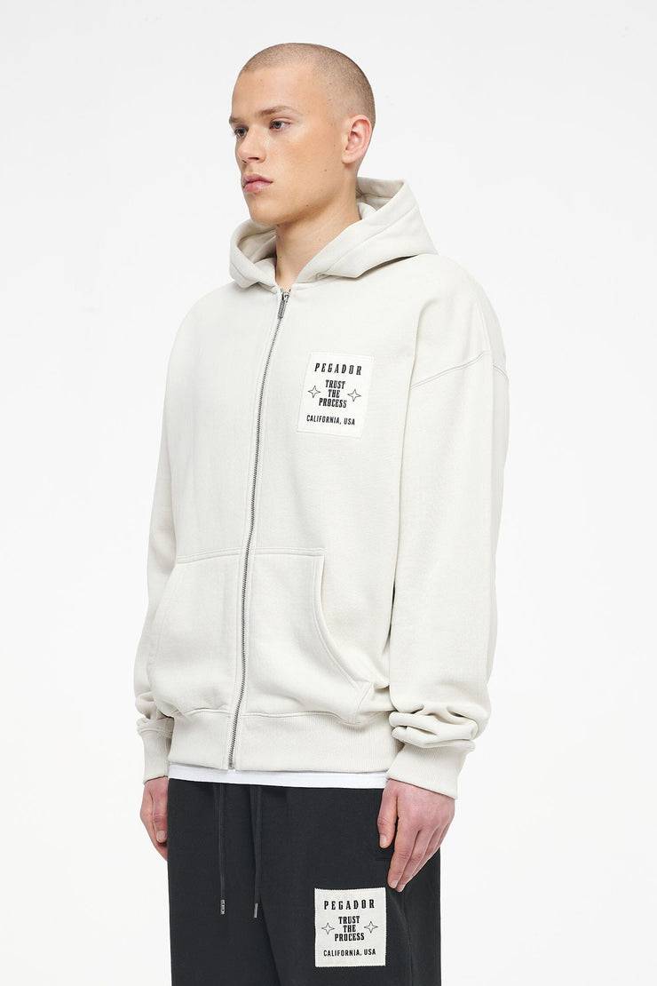 Pegador Salal Oversized Sweat Jacket Vintage Washed Angels Cream Online