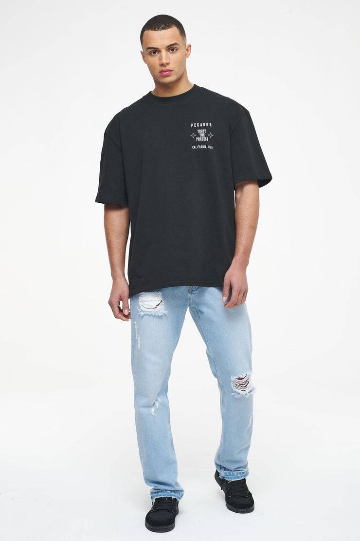 Pegador Salal Oversized Tee Vintage Washed Black Ink Angebote
