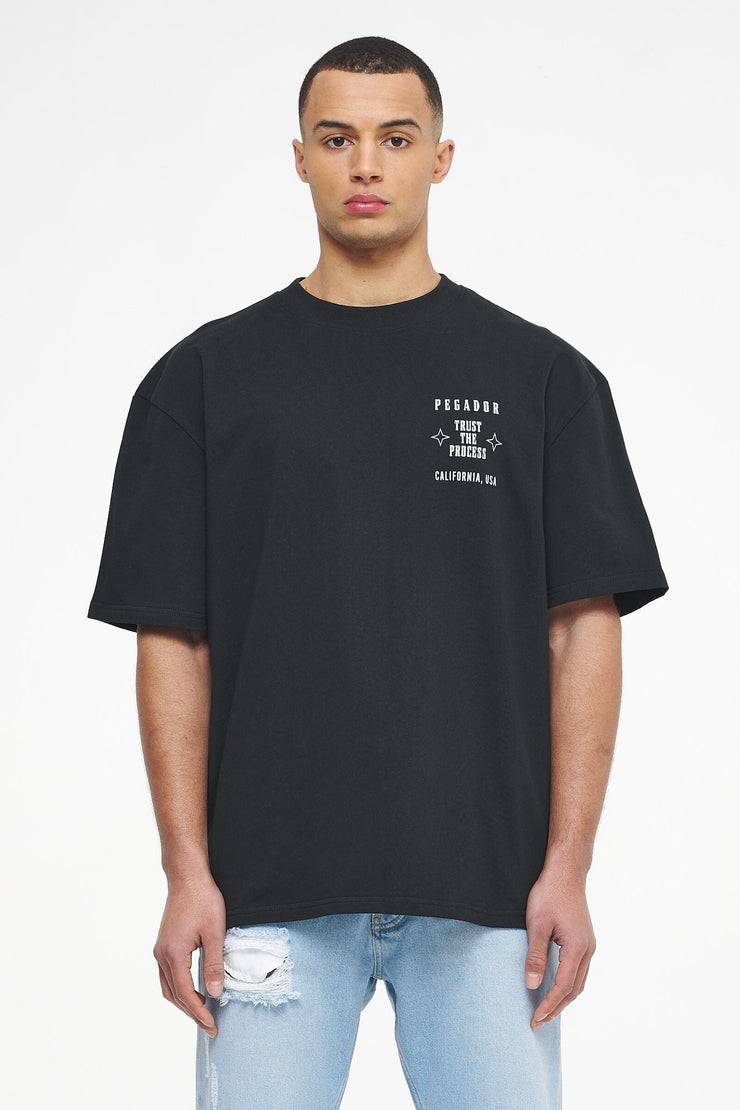 Pegador Salal Oversized Tee Vintage Washed Black Ink Angebote
