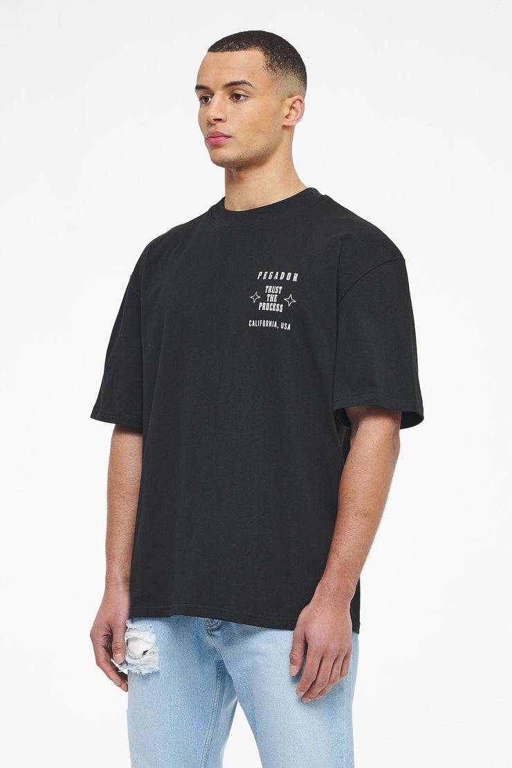 Pegador Salal Oversized Tee Vintage Washed Black Ink Angebote